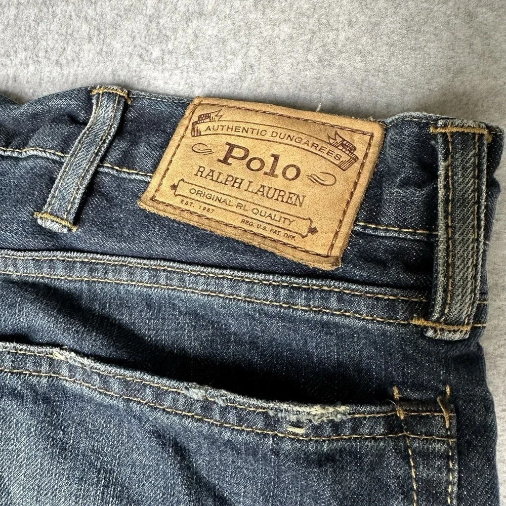 Polo Ralph Lauren Varick Slim Fit Straight Jeans Men's‎ 40x30 Dark Wash Denim